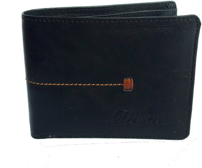 

Divine Men Black Genuine Leather Wallet(5 Card Slots)