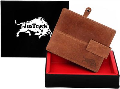 

Justrack Men Tan Genuine Leather Wallet(3 Card Slots), Tan hunter