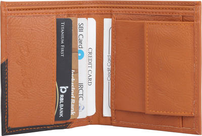 

Designer Bugs Men Tan Artificial Leather Wallet(3 Card Slots)