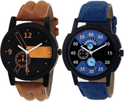

Happy Deals New Stylish Leather Strap 001 002 Watch FOr- Boys & Men Watch - For Boys