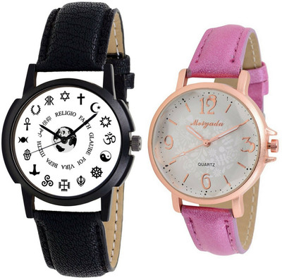 

AR Sales Combo Of Analog Watch For Mens And Womens-M003-AR105 Watch - For Couple