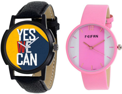 

AR Sales Combo Of 2 Analog Watch For Mens And Womens FF002-AR104 Watch - For Couple