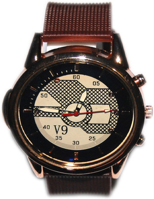 

v9 styles golden brown strap Watch - For Men
