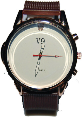 

v9 Quartz golden brown strap Watch - For Men