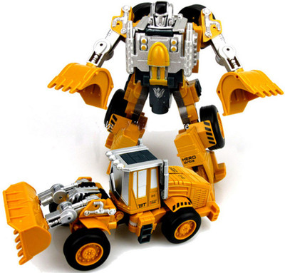 

HALO NATION Speed Steel Claw Transformation Robot Car Metal Alloy Engineering Construction Vehicle Truck Assembly Deformation Toy 2 in 1 Robot Kid Toys(Yellow)