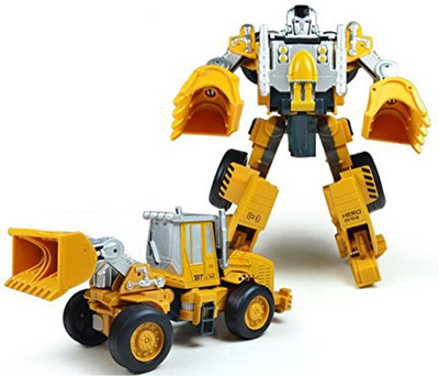 

IndusBay Diecast Metal Edition Speed Steel Claw Transformer Automobile Autobot Deformation to Construction Vehicle Assembly Toy for Kid(Yellow)