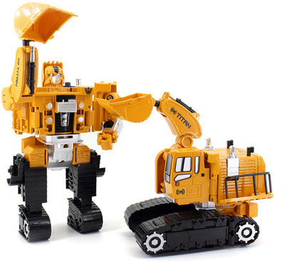 

IndusBay Diecast Metal Edition Iron Arm King Transformer Automobile Autobot Deformation to Construction Vehicle Assembly Toy for Kid(Yellow)