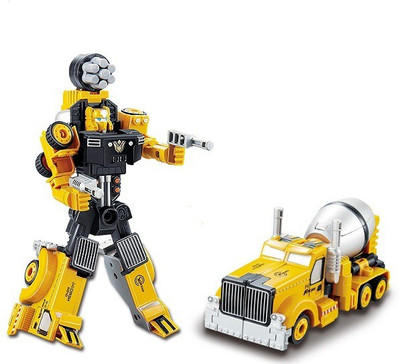 

IndusBay Diecast Metal Edition Dissolve Master Transformer Automobile Autobot Deformation to Construction Vehicle Assembly Toy for Kid(Yellow)