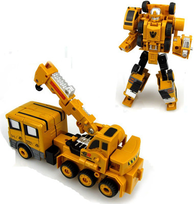 

IndusBay Diecast Metal Edition Sky Arm Transformer Automobile Autobot Deformation to Construction Vehicle Assembly Toy for Kid(Yellow)