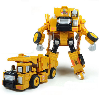 

IndusBay Diecast Metal Edition Broken Bone Hunter Transformer Automobile Autobot Deformation to Construction Vehicle Assembly Toy for Kid(Yellow)