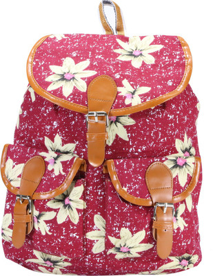 

Desence Stylish Casual College Backpack For Girl's 14 L Backpack(Red)