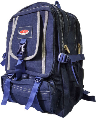 

SEAMAN DENIM CANVAS LARGE Waterproof Backpack(Blue, 18 inch)