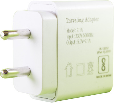 

HOUSE OF HOA ACCESSORIES Dual Port Adapter | Charger For All Devices Camera Charger(White)