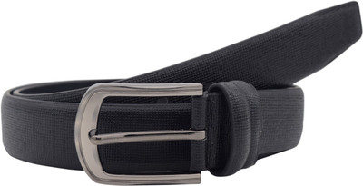 

Snoby Men Casual Black Artificial Leather Belt