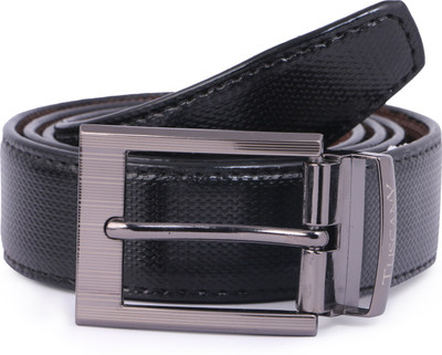 

TUSCANY Men Casual Black Genuine Leather Reversible Belt