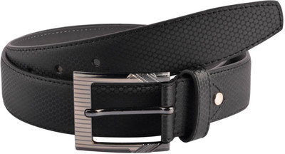 

Snoby Men Casual Black Artificial Leather Belt