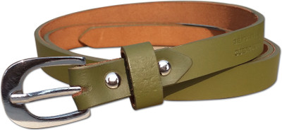 

EL Mio Women Party, Casual, Evening, Formal Green Genuine Leather Belt, Olive green
