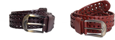 

Amber Shine Men Party, Casual Brown, Black Artificial Leather Belt