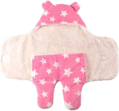 

BRANDONN Printed  Swadding Baby Blanket(Cotton, MEDIUM PINK