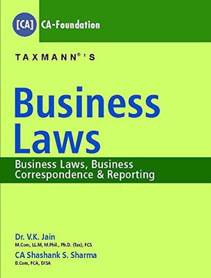 Business Laws CA-Foundation(English, Paperback, V K Jain, Shashank S. Sharma)