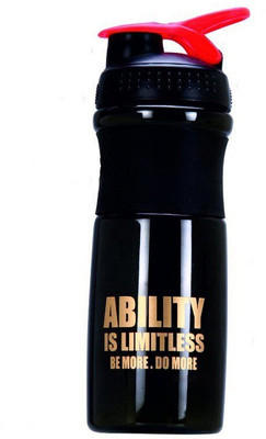 

VOLCO Black Red Heavy Blander Gym Bottle 760 ml Shaker(Pack of 1, Black, Red)
