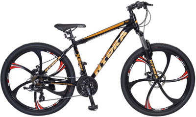 

Hydra Olympus Mag Wheel Front Suspension Disc Brake Bike For Adults Black&Gold 26 T Mountain Cycle(21 Gear, Multicolor)