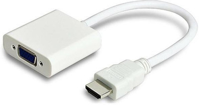 

Microware HD 1080P HDMI Male to VGA Female Video Converter HDMI Adapter(Compatible with MONITER, PROJECTOR, White)