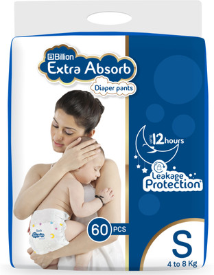 

Billion Extra Absorb Diaper Pants - S(60 Pieces)