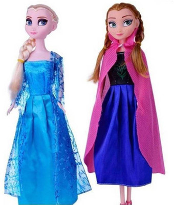 

IndusBay Fashion Doll Frozen Sister Dolls Beautiful Princess Elsa and Anna(Blue)