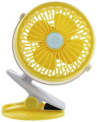 

SP Creation Clip 360 Degree Rotate Rechargeable Handy Mini USB Fan(Yellow, Multicolor)