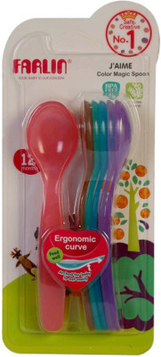 

FERLIN FARLIN J'AIME Colour Magic Spoon- 4+ Month (PACK OF 7) - PLASTIC(Multicolor)