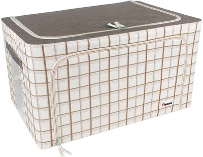 

HomeStorie Foldable Storage Boxes for Clothes, Sarees, Blankets, 60-Ltr, Large(Brown)
