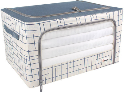 

HomeStorie Foldable Storage Boxes for Clothes, Sarees, Blankets, 60-Ltr, Large(Blue)