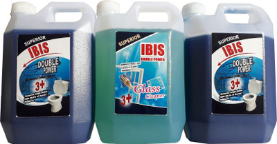 

ibis CLEANING COMBO : 2 PACKS OF DISINFECTANT BOWL CLEANER & 1 PACK OF GLASS/GENERAL PURPOSE CLEANER (1 LTR EACH). TOTAL 3 LITRES(3000 ml)