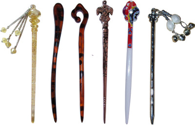 

GYUI Combo of Multi Color Juda Sticks Bun Stick(Multicolor)