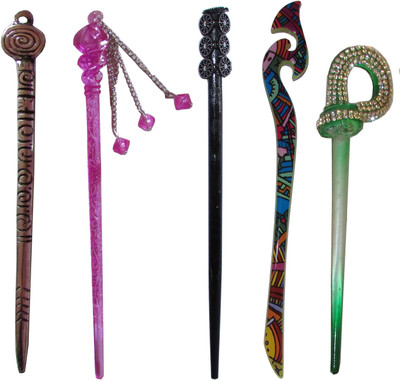 

LOOKER Combo of Multi Color Juda Sticks Bun Stick(Multicolor)
