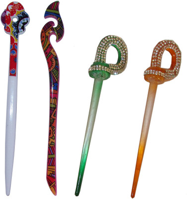

HINDP Combo of Multi Color Juda Sticks Bun Stick(Multicolor)