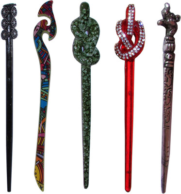 

G567 Combo of Multi Color Juda Sticks Bun Stick(Multicolor)