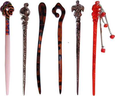 

FTYU Combo of Multi Color Juda Sticks Bun Stick(Multicolor)