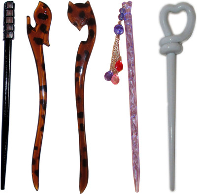 

gty Combo of Multi Color Juda Sticks Bun Stick(Multicolor)