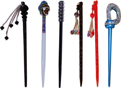 

POOL Combo of Multi Color Juda Sticks Bun Stick(Multicolor)