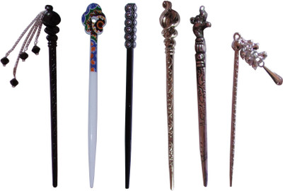 

PIYU Combo of Multi Color Juda Sticks Bun Stick(Multicolor)