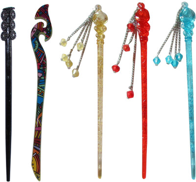 

FTYU Combo of Multi Color Juda Sticks Bun Stick(Multicolor)
