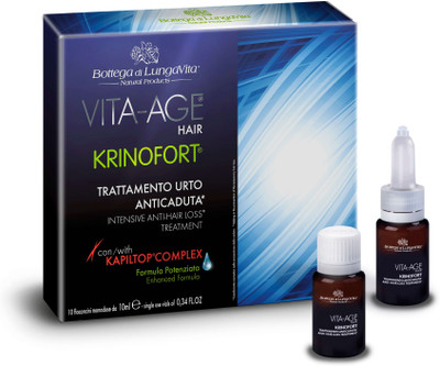 

Bottega di Lungavita VITA-AGE HAIR KRINOFORT INTENSIVE ANTI HAIR-LOSS TREATMENT 10 VIALS OF 10ML(100 ml)