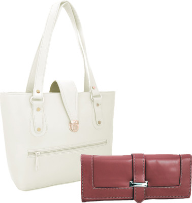

Lady bar Messenger Bag(White, Maroon), Maroon;white