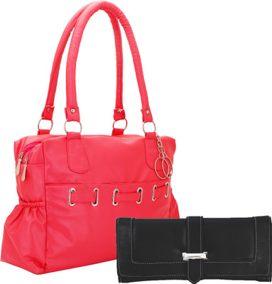 

Lady bar Messenger Bag(Pink, Black), Black;pink