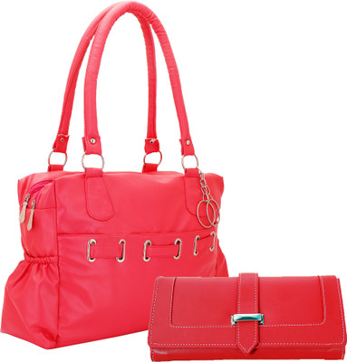 

Lady bar Messenger Bag(Pink, Red)