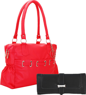 

Lady bar Messenger Bag(Red, Black), Black;red