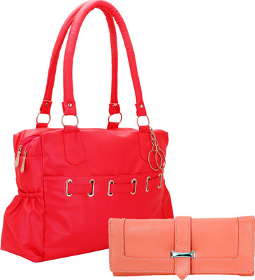 

Lady bar Messenger Bag(Red, Pink), Pink;red