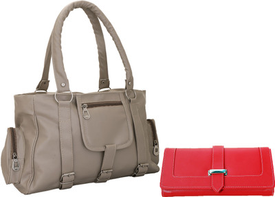 

Lady bar Messenger Bag(Grey, Red)
